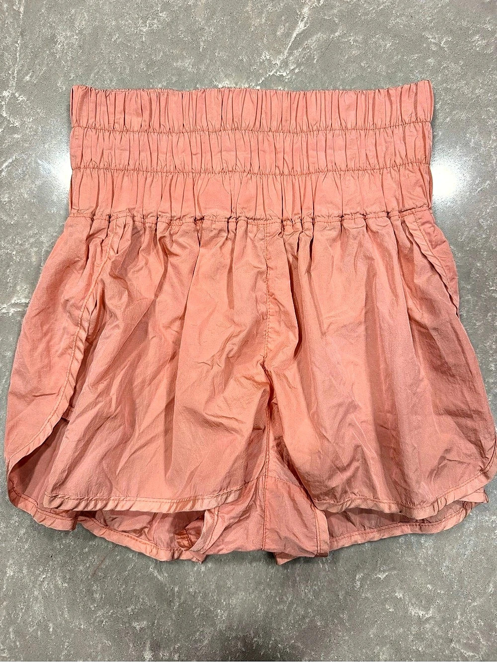 Free People FP Movement Coral High Rise Smocked Running Shorts Size Medium